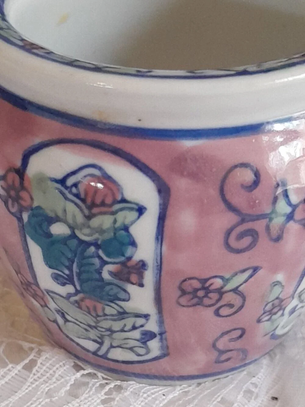 VTG Chinese Jardinere (mini  fishbowl size) Planter/Decor